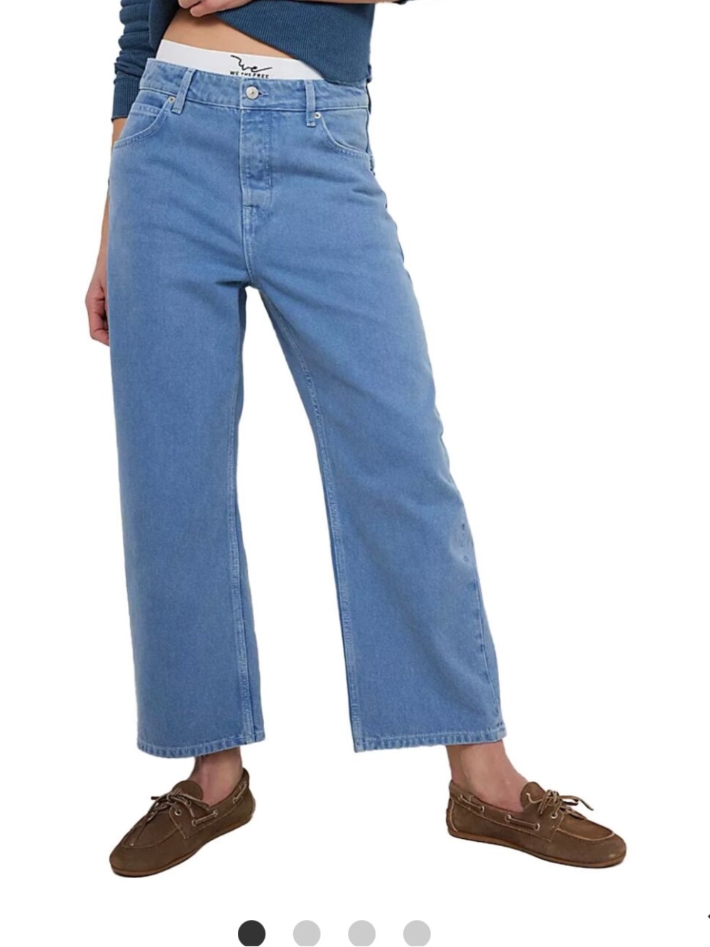 We The Free Deep Trance Dropped Boyfriend Jeans - Ocean